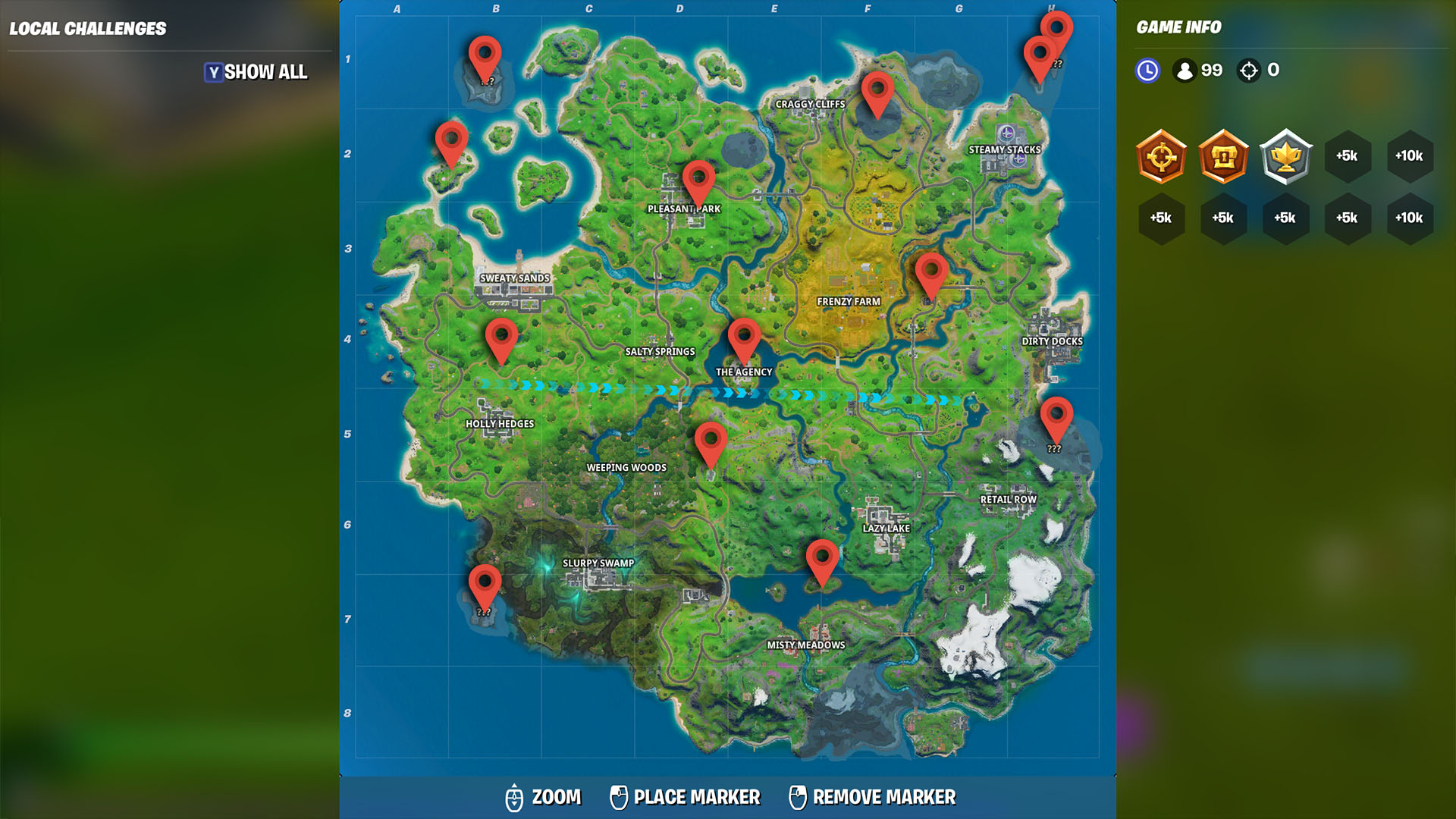 fortnite hidden map locations