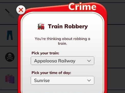 Robo de trenes de BitLife