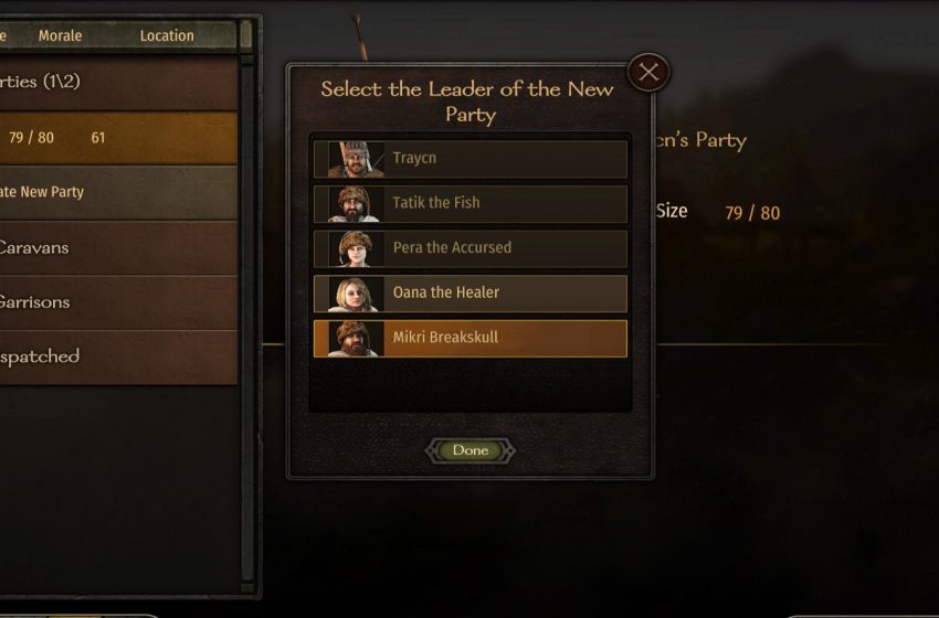 how-to-create-a-new-party-in-mount-and-blade-ii-bannerlord-gamepur