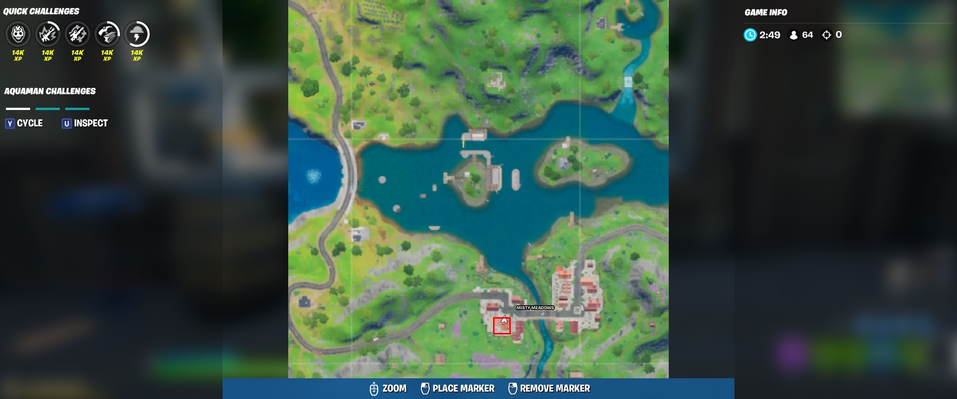 Where to quickly search seven chests or ammo boxes at Misty Meadows In