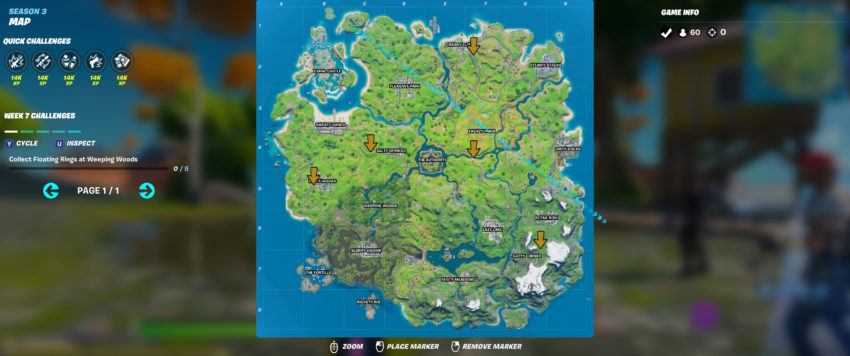 Fortnite Chapter 2 Season 3 Week 8 Gold XP Coin Locations Gamepur