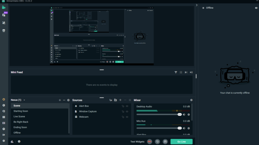 streamlabs dashboard