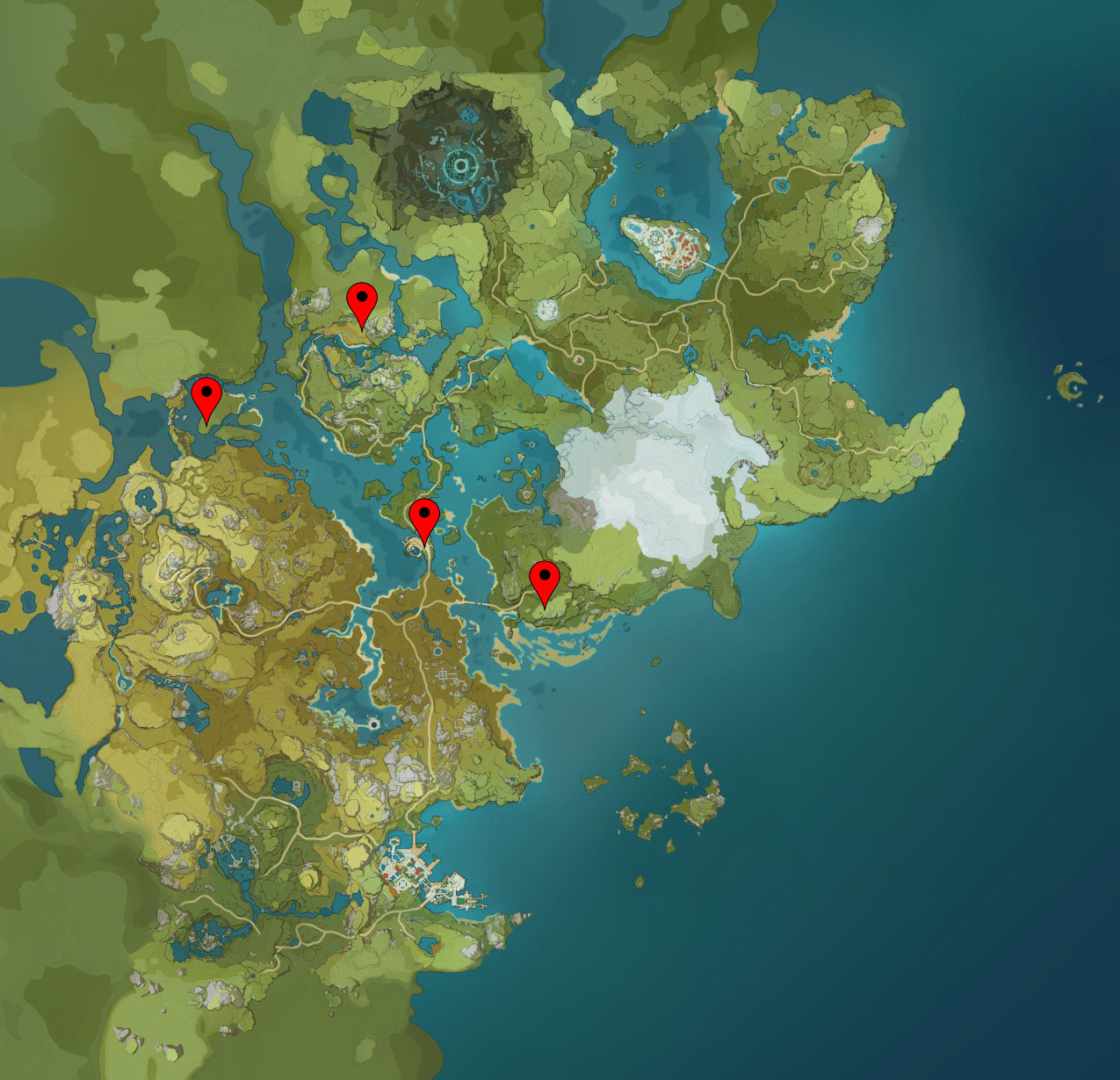 Dandy's Time Trial Locations in Genshin Impact Gamepur