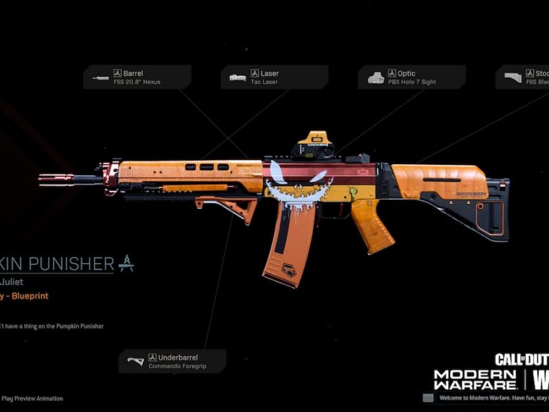 How to unlock the Pumpkin Punisher legendary assault rifle blueprint in