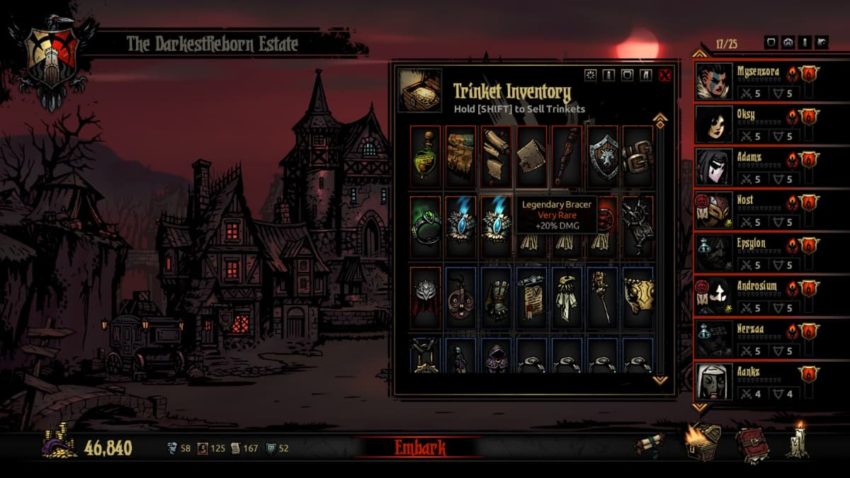 can misplaced trinkets be taken from a shrieker darkest dungeon