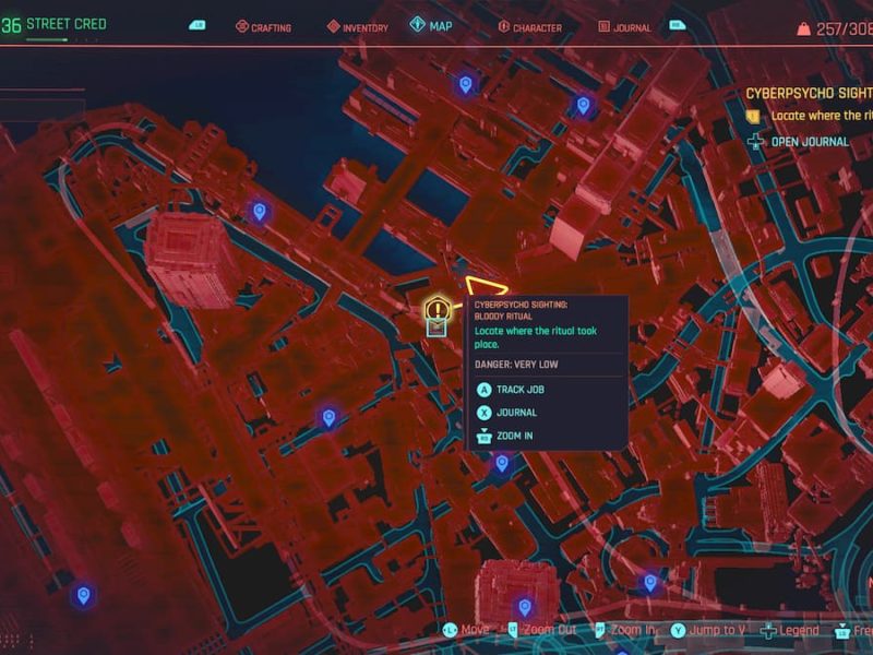 Cyberpsycho Sighting Bloody Ritual Cyberpunk 2077 How to defeat Zaria Hughes Gamepur