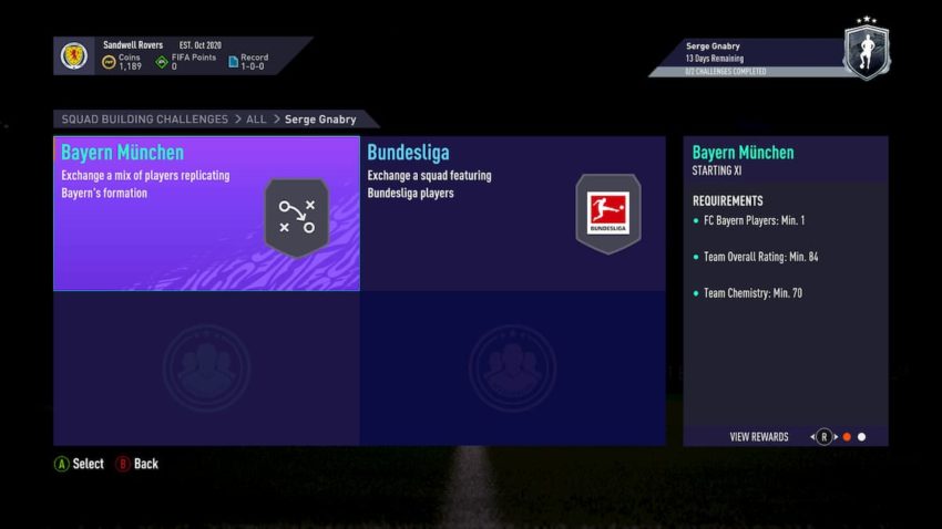 Fifa 21 How To Complete Freeze Serge Gnabry Sbc Requirements And Solutions Gamepur