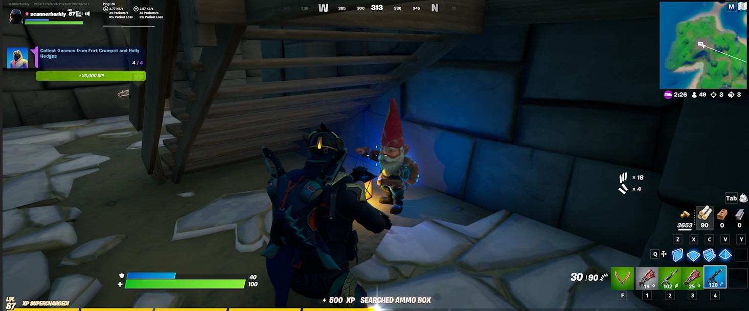 Collect Gnomes from Fort Crumpet and Holly Hedges in Fortnite Chapter 2