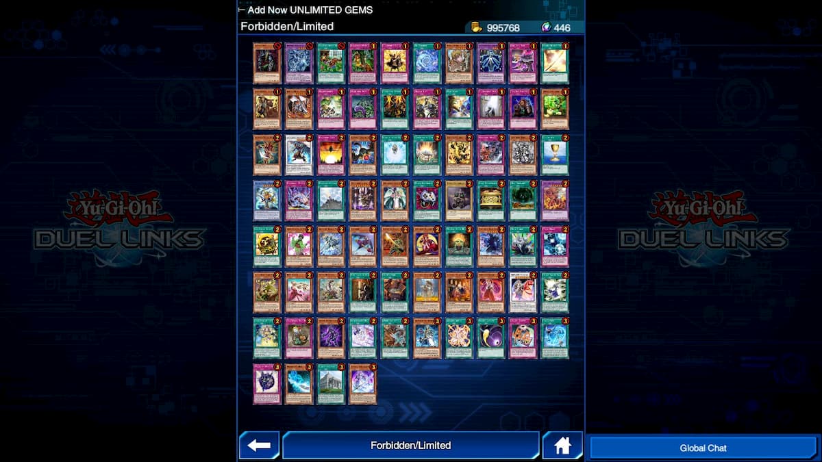 YuGiOh! Duel Links Forbidden/Limited Cards (2021) Full card banlist