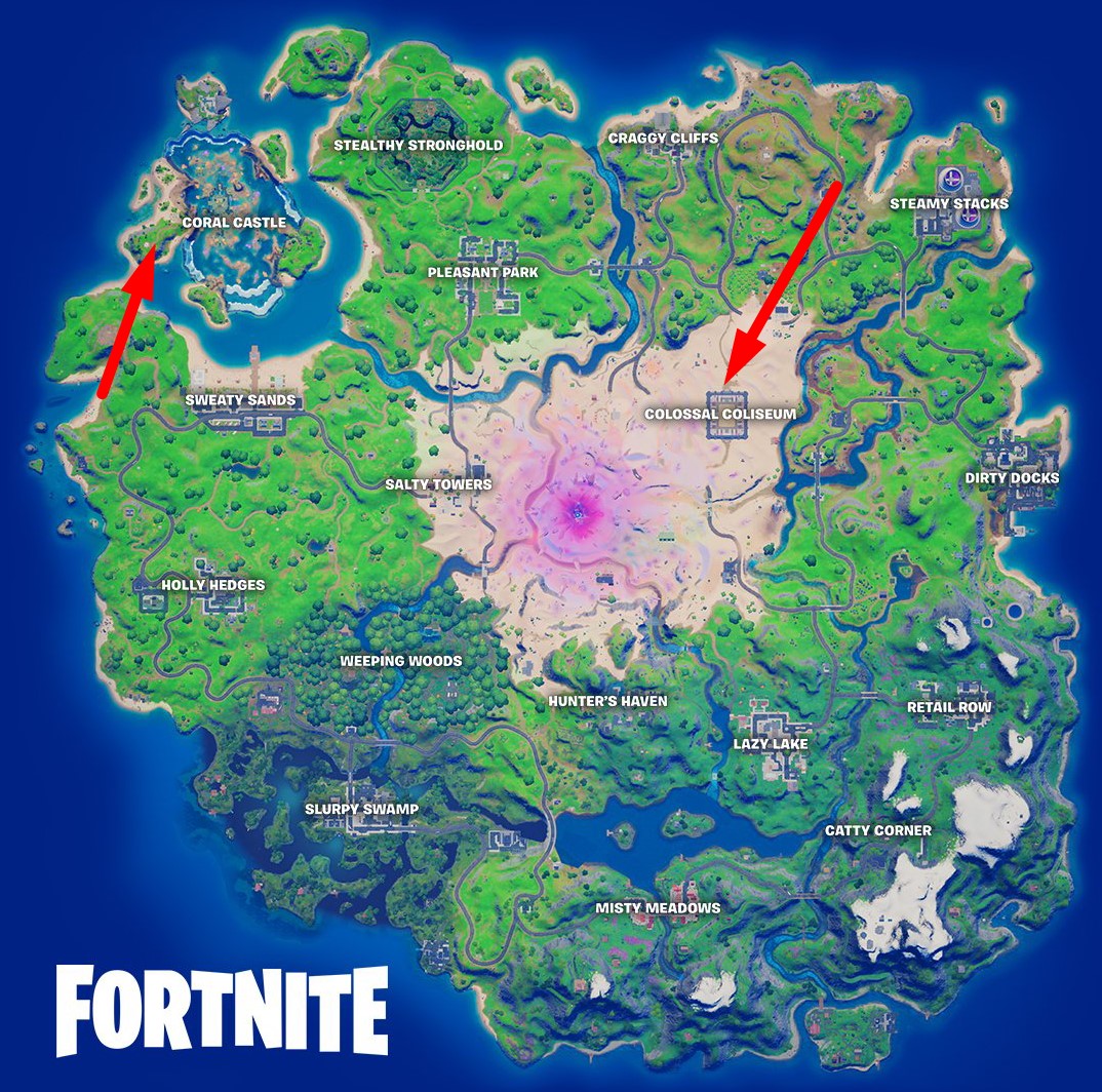 Where to emote at stone statues in Fortnite Chapter 2 Season 5 DoubleXP