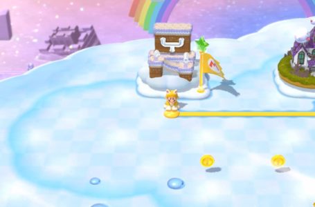 Where is the stamp in World 6-1, Clear Pipe Cruise in Super Mario 3D World + Bowser’s Fury?