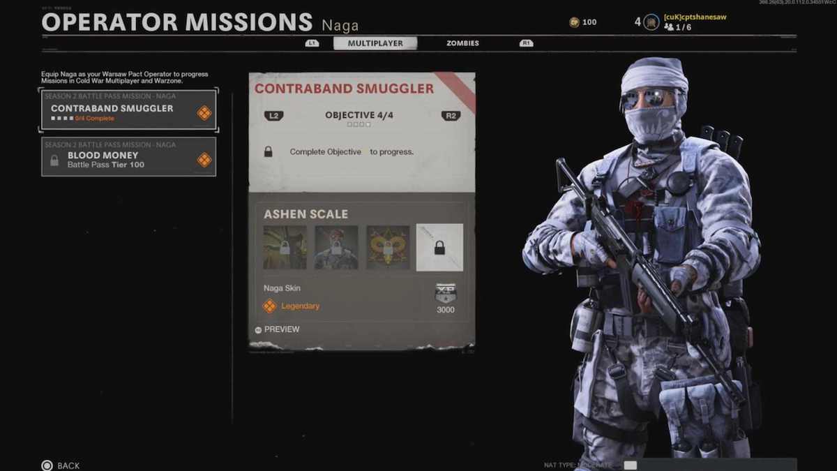 How to complete Naga's Operator Missions and unlock Legendary skins in