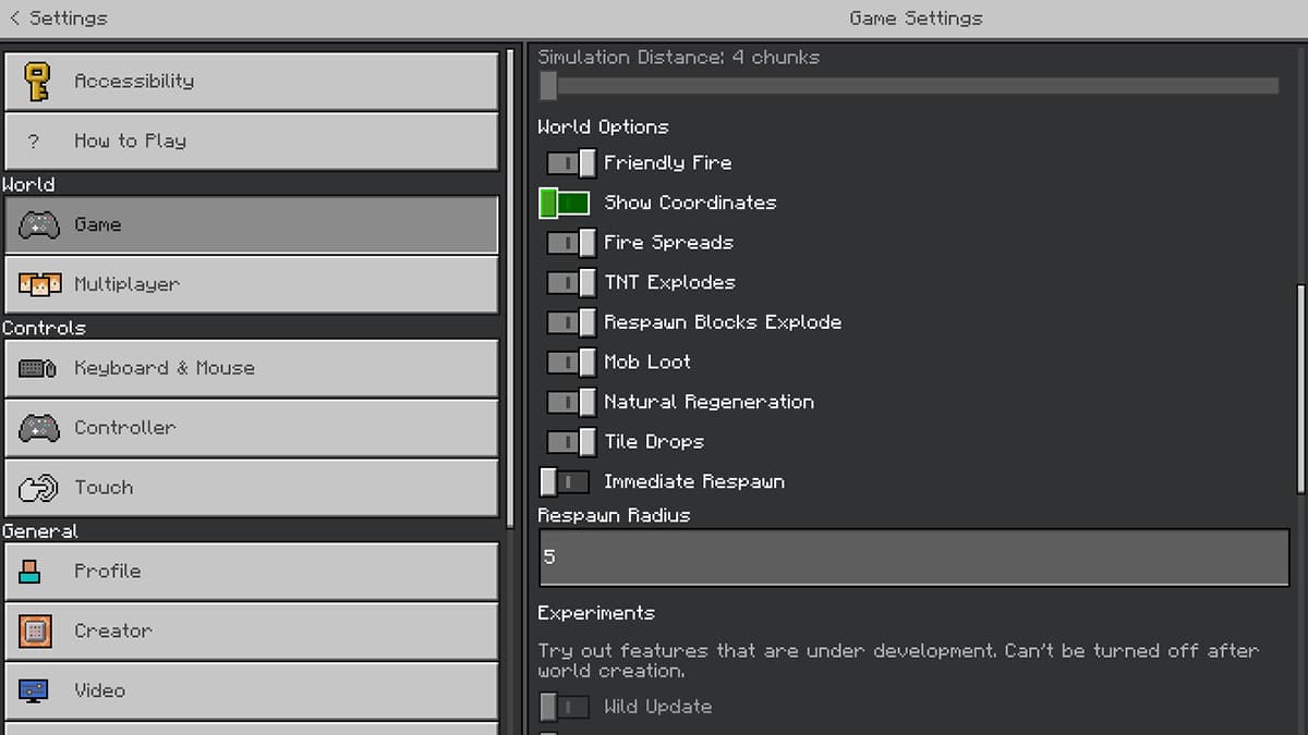 How to show your XYZ coordinates in Minecraft Gamepur