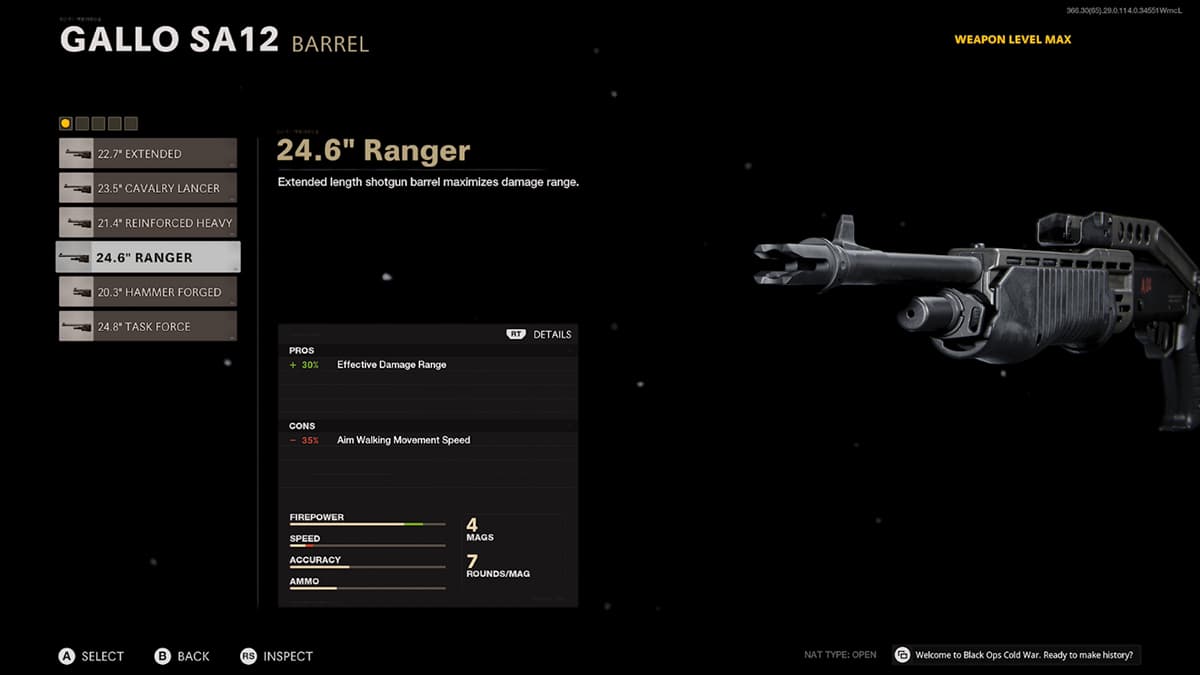 Best loadout for the Gallo SA12 in Call of Duty Black Ops Cold War