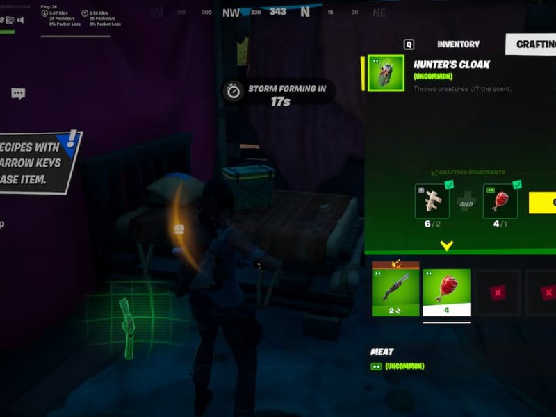 How to craft a Hunter's Cloak in Fortnite Chapter 2 Season 6 Gamepur