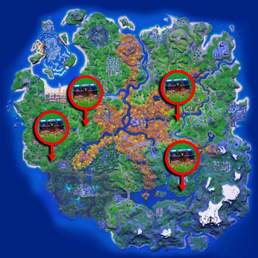 All Secret Buried Legendary Chest Locations In Fortnite Chapter 2 