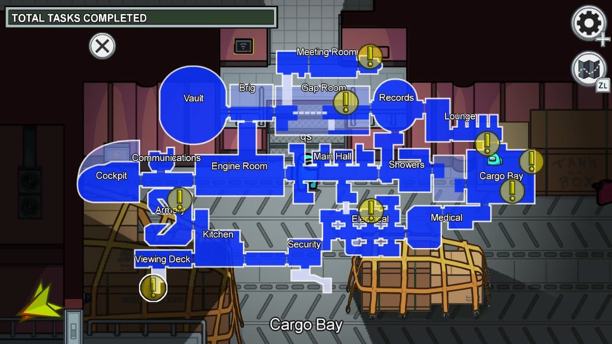 How to complete all tasks in the Cargo Bay on Airship in Among Us Gamepur