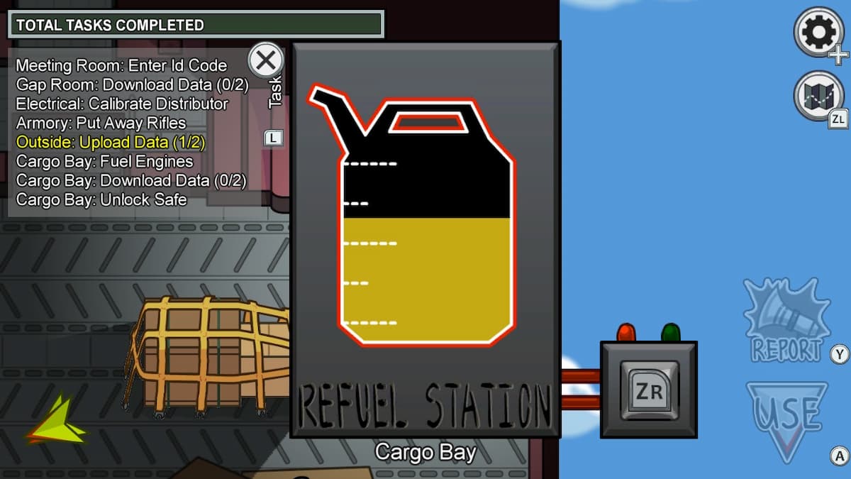 How to complete all tasks in the Cargo Bay on Airship in Among Us Gamepur