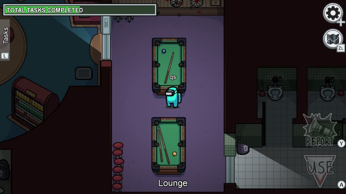 How to complete Clean Toilet task in Lounge on Airship in Among Us Gamepur