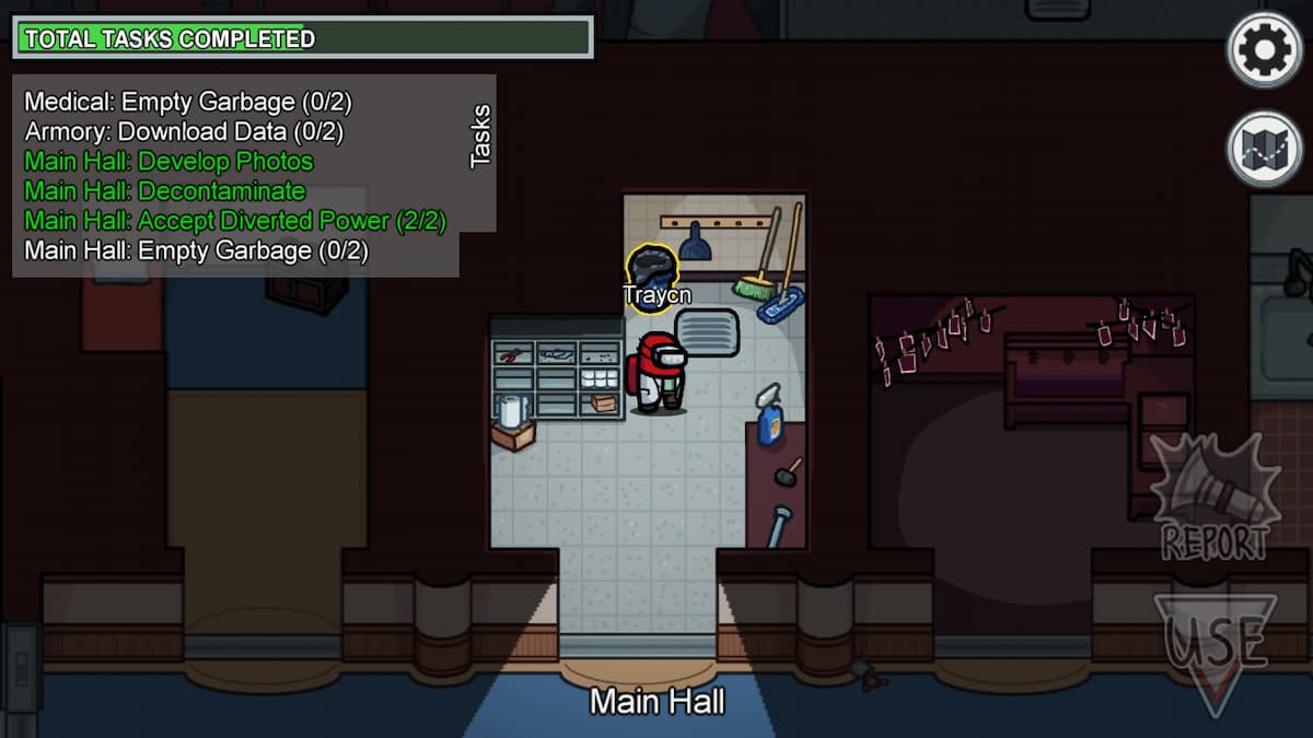 How to complete all Main Hall tasks on Airship in Among Us Gamepur