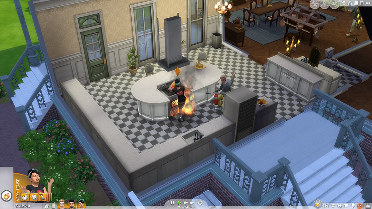 how to start fire sims 4