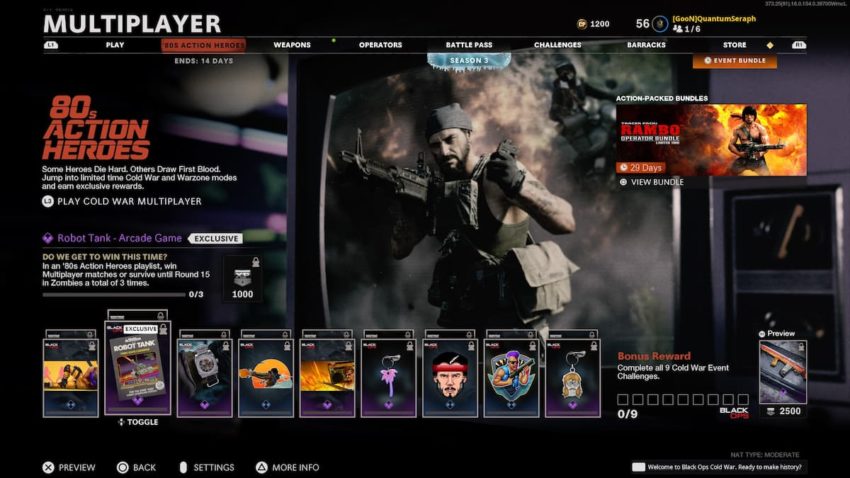 Call of Duty Season Three 80s Action Heroes