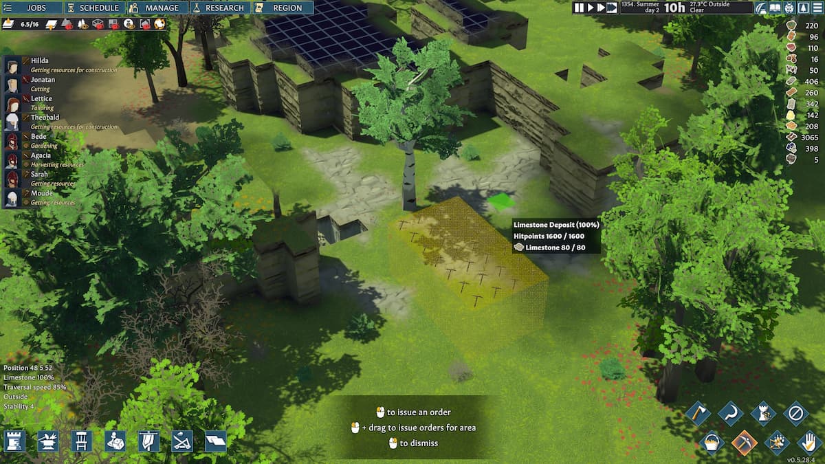 How to make limestone brick in Going Medieval DoubleXP