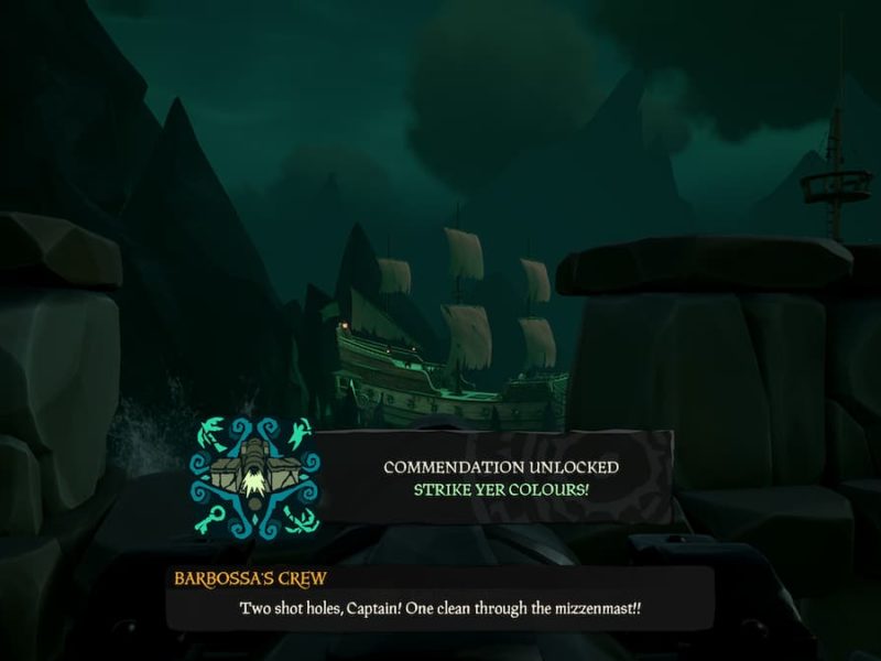 How to get the Strike Your Colours commendation in Sea of Thieves A