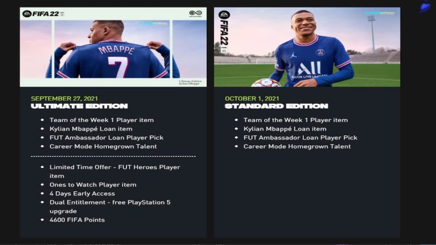 FIFA 22 preorder bonuses, editions, and where to buy