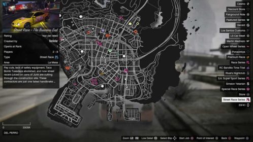 gta 5 street races locations gta 5 street races locations