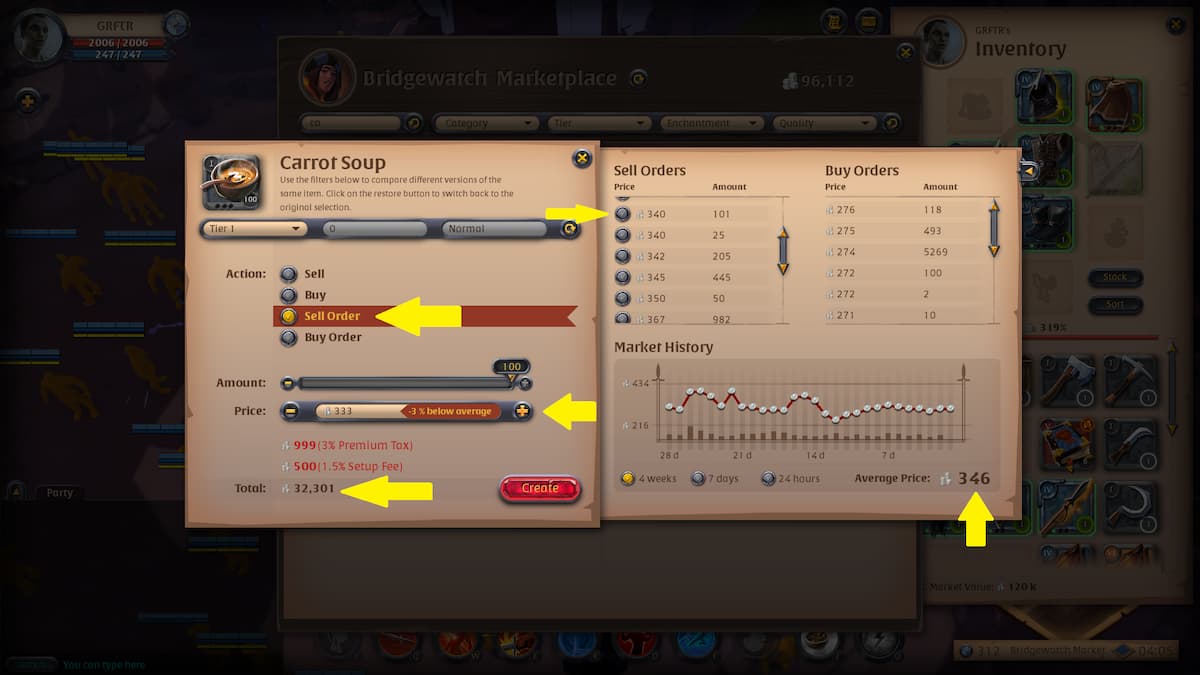 How to sell items in Albion Online Gamepur