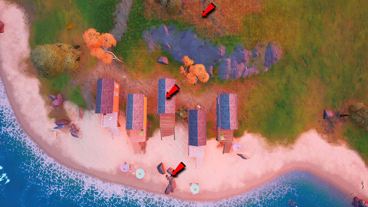 Where to find Bottles of Banana Yellow at Rainbow Rentals in Fortnite Chapter 2 Season 8 Gamepur