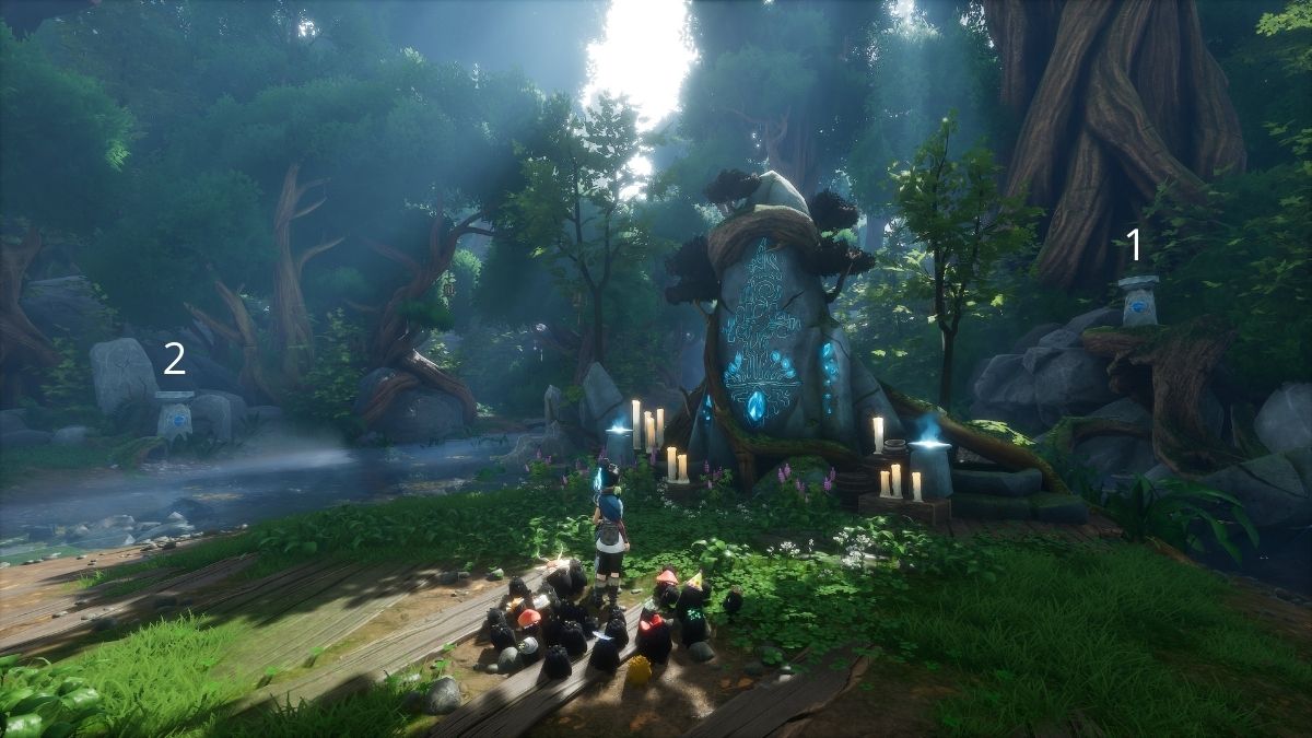 How to cleanse the Fishing Shrine in Kena Bridge of Spirits Gamepur