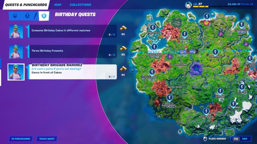 Ou Danser Devant Des Gateaux Pour Le Defi Du 4e Anniversaire De Fortnite Tech Tribune France