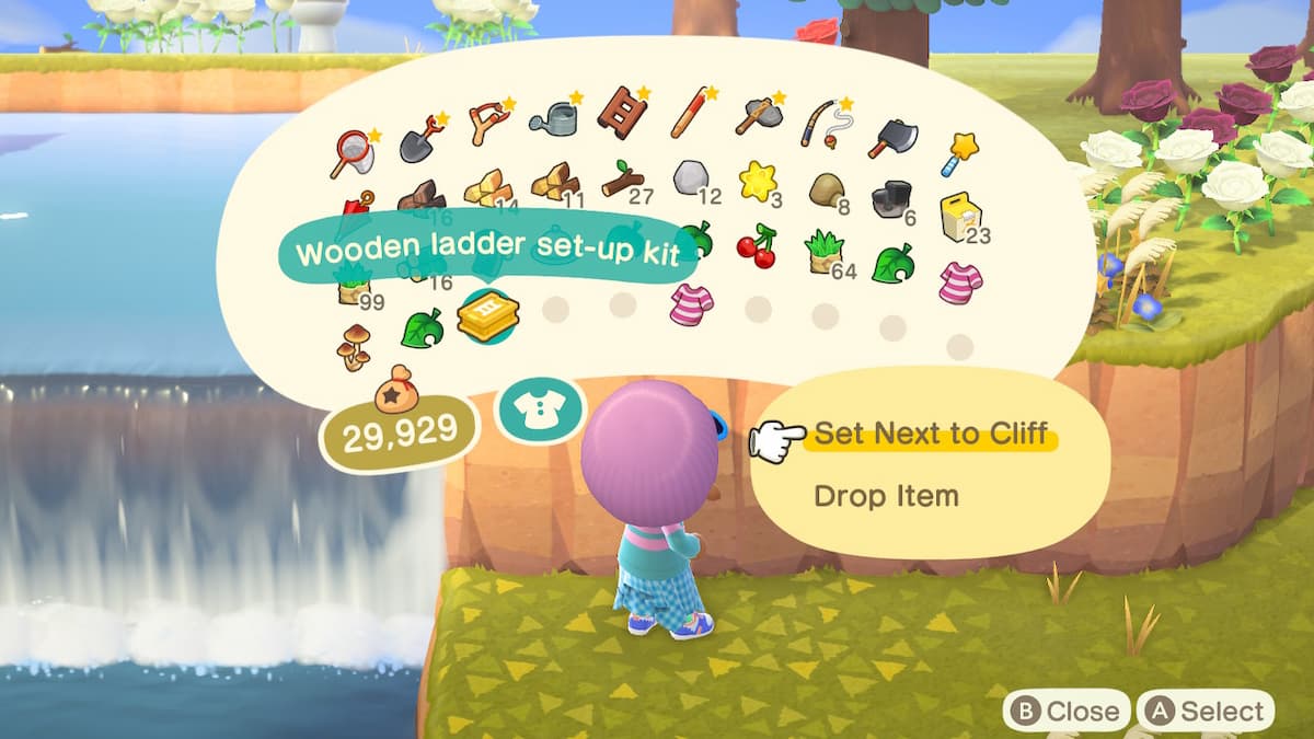 How to make a ladder setup kit in Animal Crossing New Horizons' 2.0.0