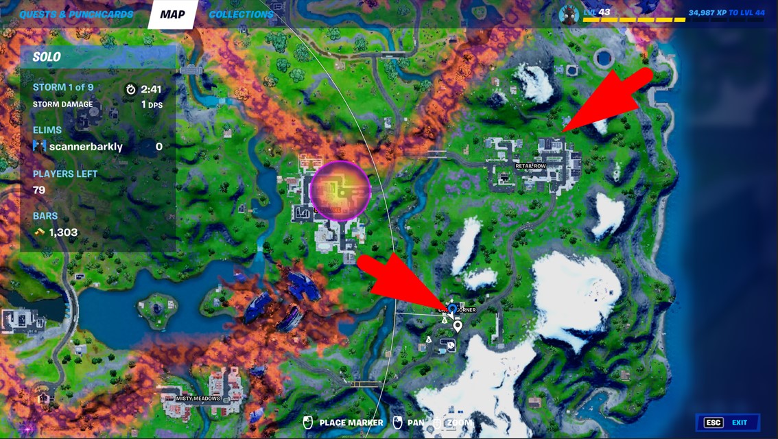 How to study the Caretaker's footprints in Fortnite Chapter 2 Season 8