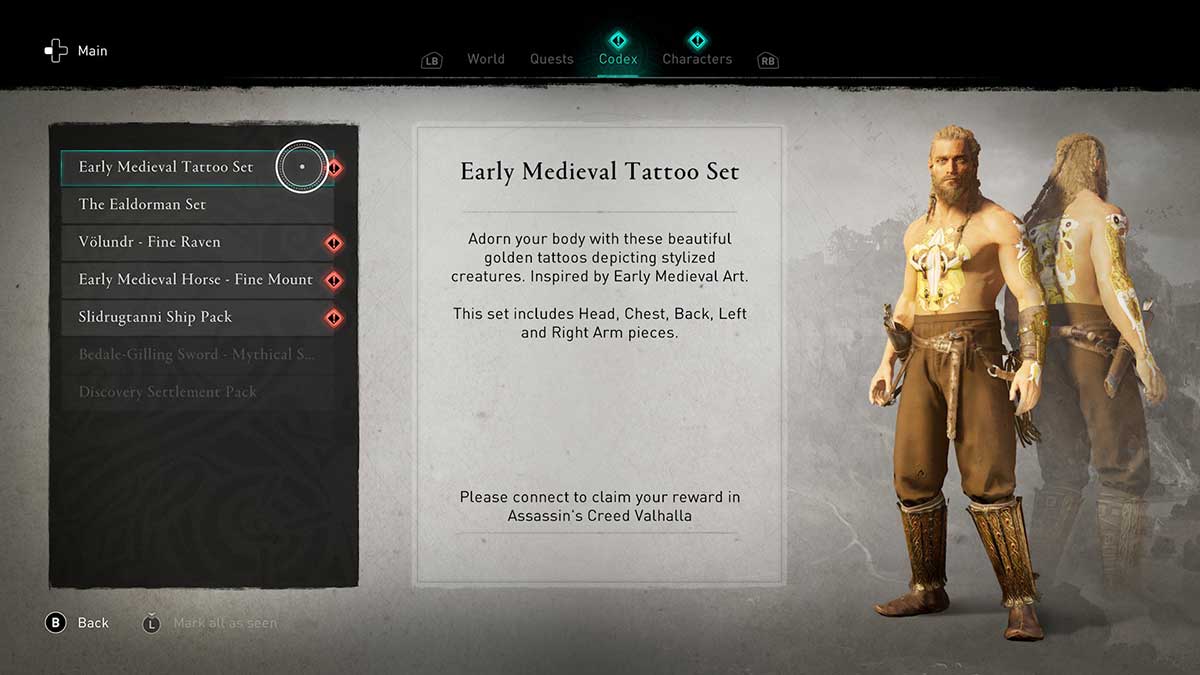 How to unlock Early Medieval Tattoo Set in Assassin’s Creed Valhalla ...