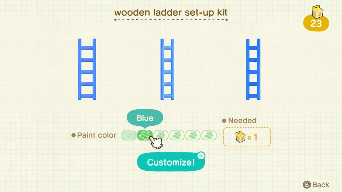 How to make a ladder setup kit in Animal Crossing New Horizons' 2.0.0