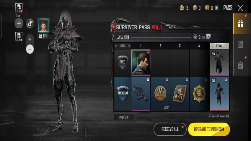 PUBG New State Survivor Pass Season 1 Price, free and premium tier rewards