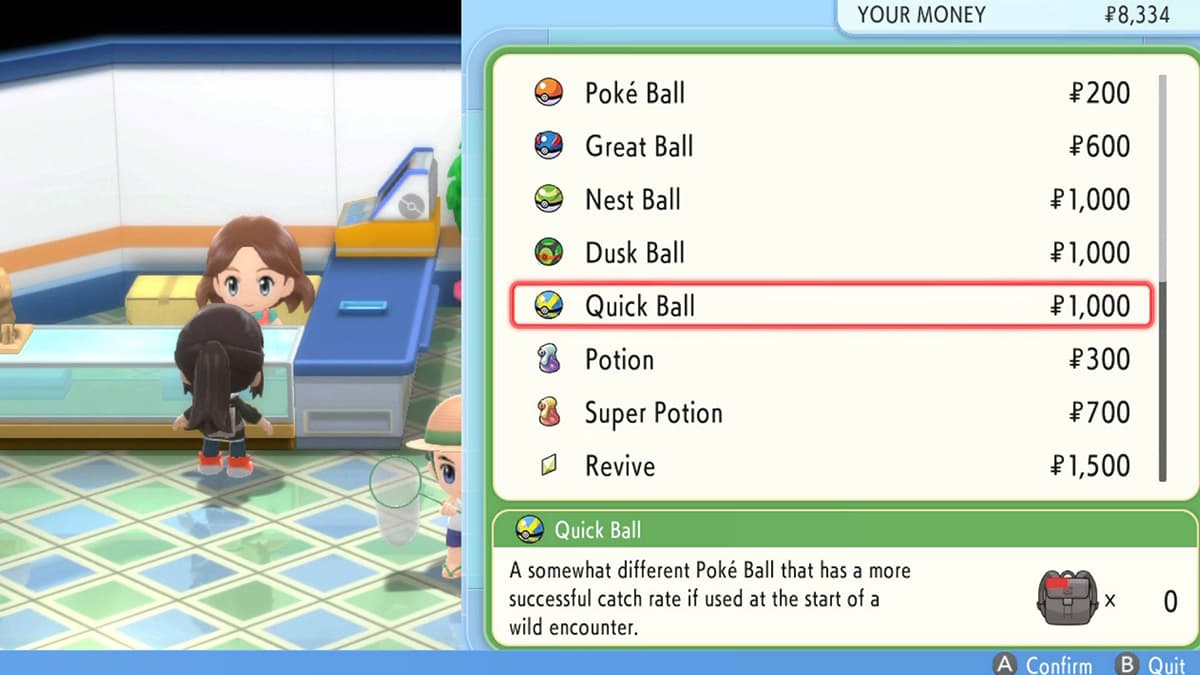Where to buy Quick Balls in Pokemon Brilliant Diamond and Shining Pearl