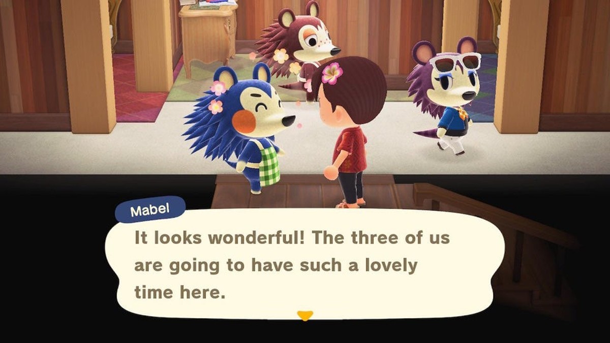 Mabel brings her sisters on vacation in Animal Crossing
