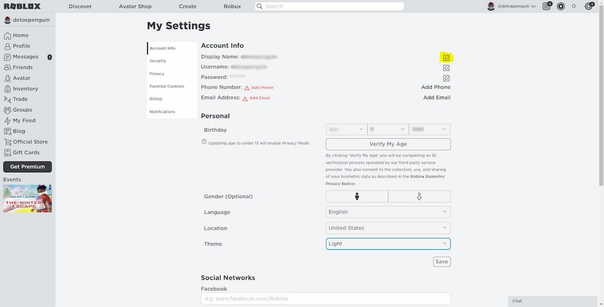 How to change your display name in Roblox - Gamepur