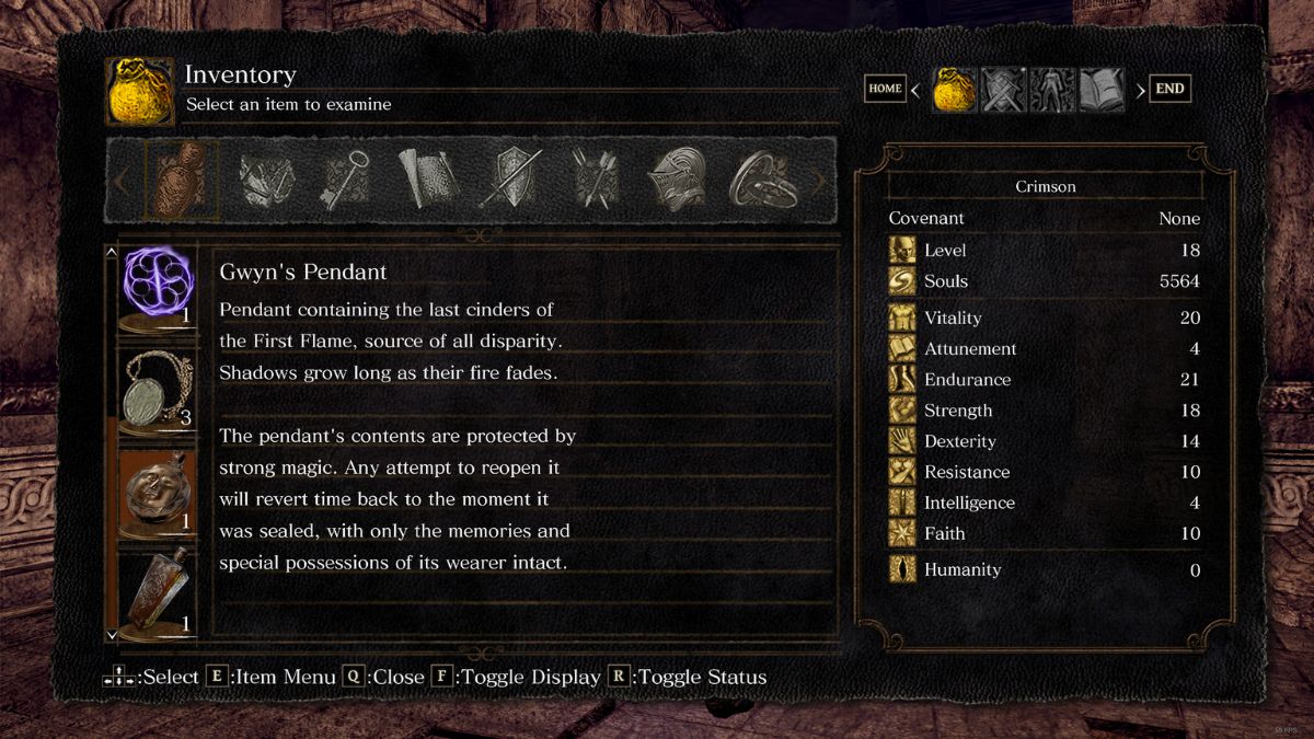 What does Gwyn's Pendant do in the Dark Souls Nightfall Demo? Gamepur