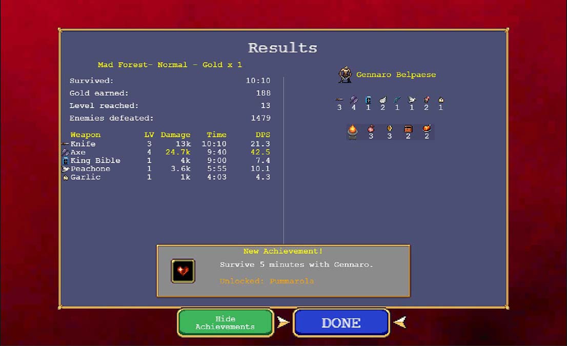 How to unlock the Pummarola achievement in Vampire Survivors Gamepur