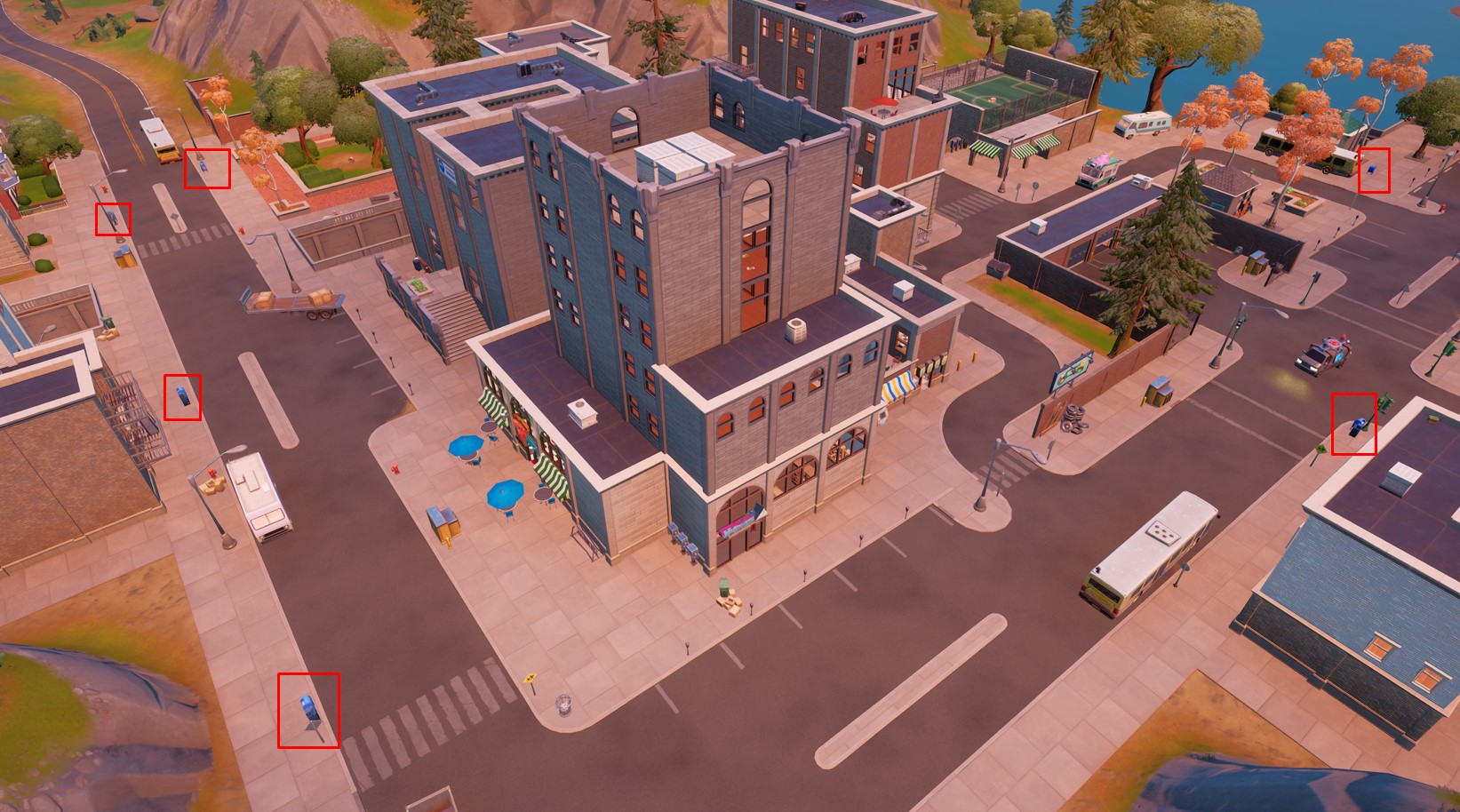 Where to destroy Mailboxes at Sleepy Sound or Titled Towers in Fortnite