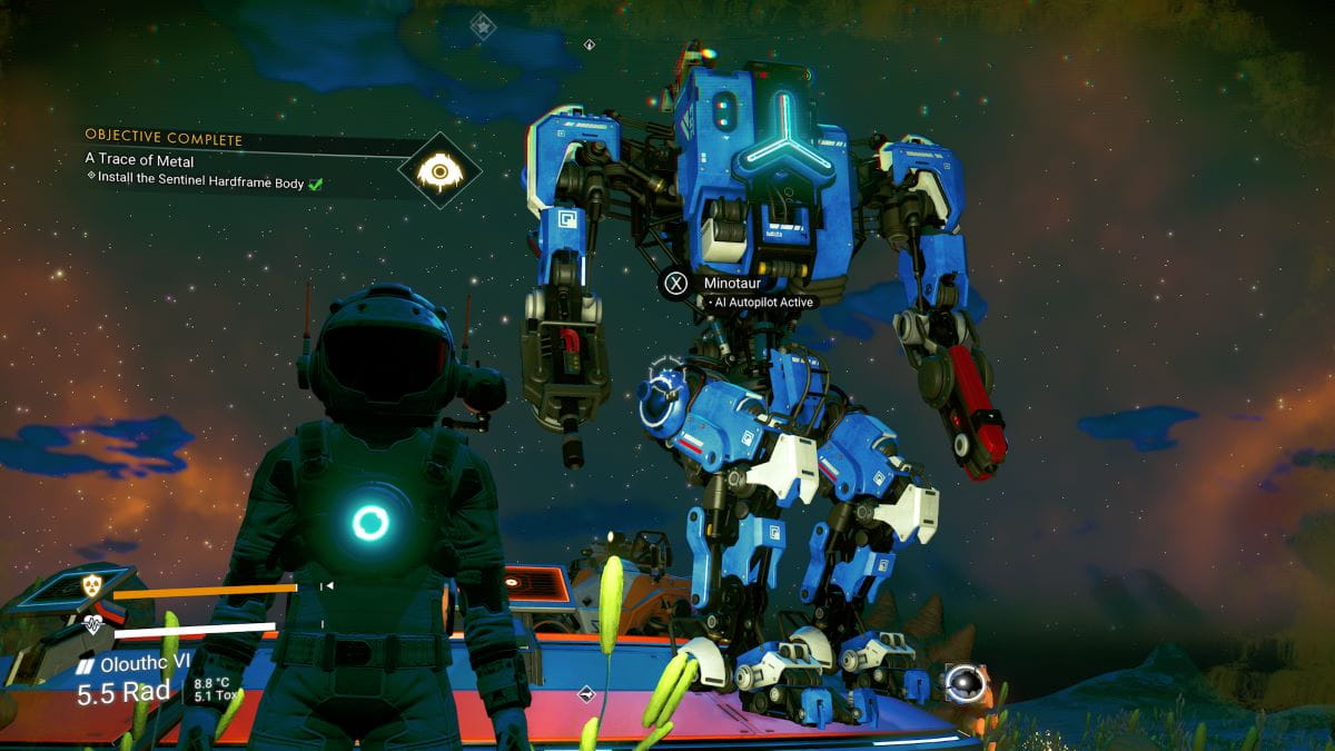 How to upgrade your Minotaur Exocraft with the Sentinel Hardframe in No