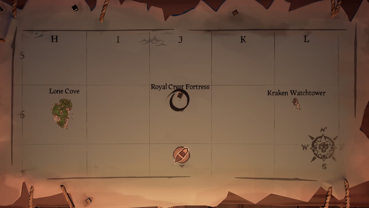 All Sea Fort locations in Sea of Thieves Gamepur
