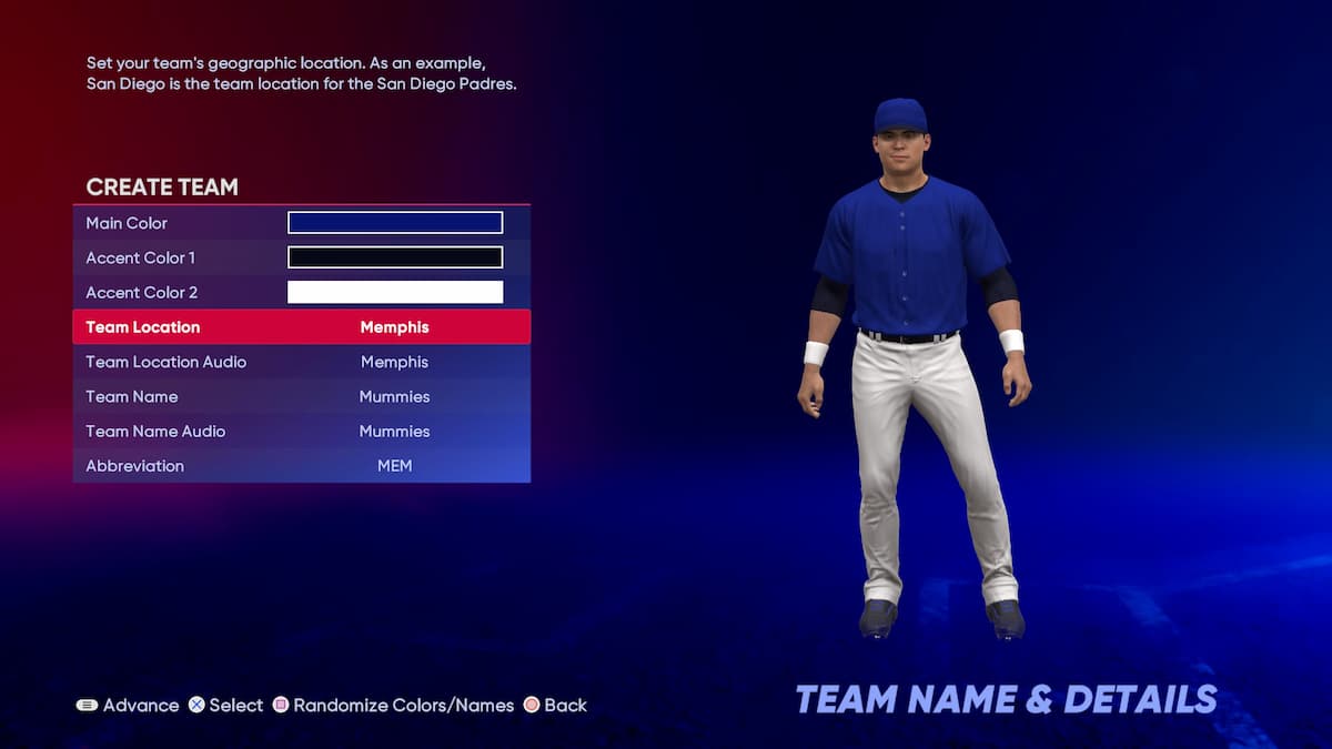 How to change a Diamond Dynasty team name in MLB The Show 22 Gamepur