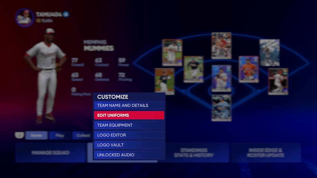 How to edit uniforms in MLB The Show 22 Gamepur