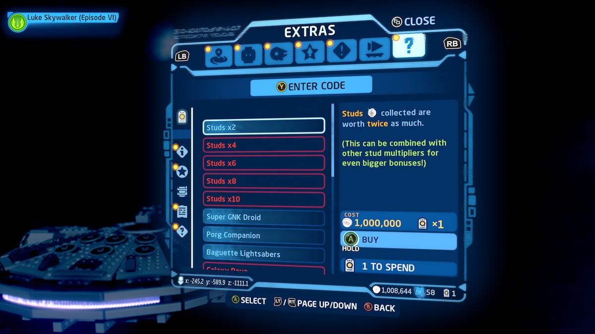 How to unlock Stud Multipliers in Lego Star Wars The Skywalker Saga